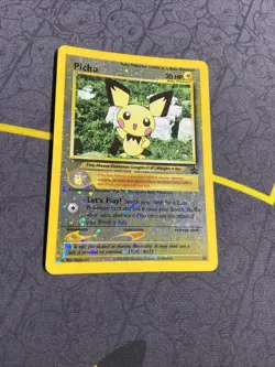Pichu Holo Black Star Promo 35 WotC 2001 Vintage Pokemon Card MP - Image 4