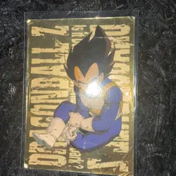 1999 FUNimation Dragon Ball Z G-7 vegeta Gold Foil Chase Trading Card JPP/AMADA - Image 1