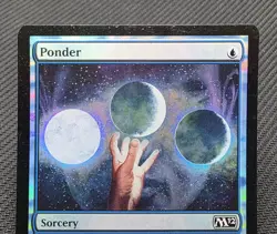MTG FOIL Ponder- Signed -Magic 2012 Magic the Gathering Card # 073 - Image 3
