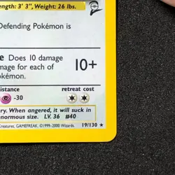 1999-2000 Wigglytuff Holo (Base Set 2, Two) 19/130 Vintage Pokemon Card - Image 3