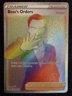 Boss's Orders Trainer Pokemon Card 200/192 Rainbow Rare - Image 1