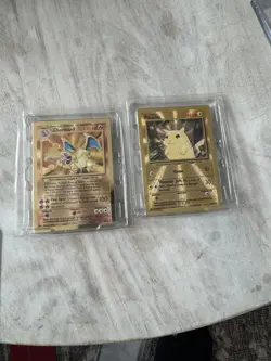 Pokemon Celebrations Gold Metal Charizard & Pikachu Cards 25th Anniversary Base - Image 1