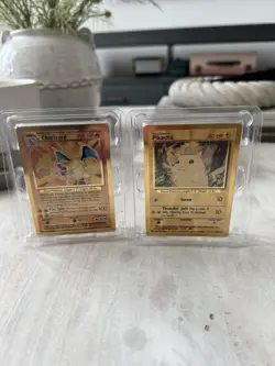 Pokemon Celebrations Gold Metal Charizard & Pikachu Cards 25th Anniversary Base - Image 2