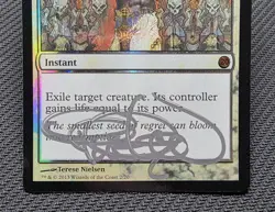 MTG FOIL Swords to Plowshares- Signed -From the Vault: Twenty Magic Card # 002 - Image 4