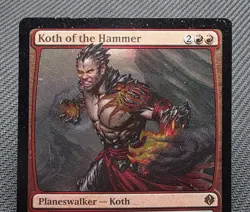 MTG FOIL Koth of the Hammer- DAMAGED - Signed -DD: Venser vs. Koth Magic Card - Image 3