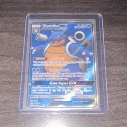 Pokemon Blastoise GX Full Art Black Star Promo SM189 Holo Card - Image 1