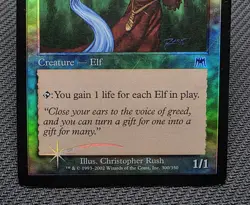 MTG FOIL Wellwisher- DAMAGED -Onslaught Magic the Gathering Card # 300 - Image 4