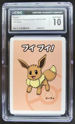 2019 POKEMON PLAYING CARDS JAPANESE EEVEE OLD MAID CGC 10 RC7 - Image 1