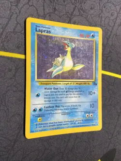 Pokemon TCG Lapras Fossil Holo Unlimited Rare Card 10/62 MP - Image 2