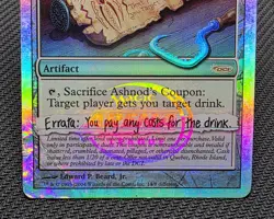 MTG FOIL Ashnod's Coupon- DAMAGED -Arena Promo Magic the Gathering Card # 014 - Image 4