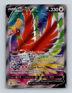 Ho-Oh V 187 2022 Pokemon Silver Tempest Full Art Ultra Rare Card NM+ - Image 1