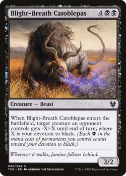 MTG Blight-Breath Catoblepas - Theros Beyond Death (THB) NM #86 - Image 1