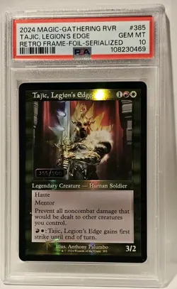 MTG Tajic, Legion's Edge Serialized 255/500 Ravnica Remastered Retro *PSA GEM 10 - Image 3