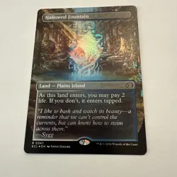 Hallowed Fountain FOIL Borderless 347 Lorwyn Eclipsed ECL MTG Rare Land Unplayed - Image 1