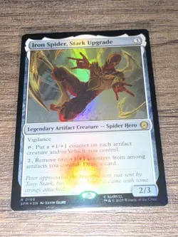 Iron Spider Stark Upgrade 0166 Rare Foil Spider-Man MTG - Image 1