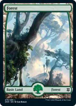 Basic Lands 10 MTG Forest (278), NM-Mint, English Zendikar Rising - Image 1