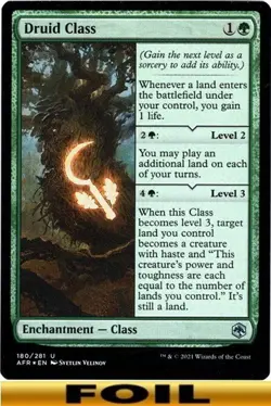 Druid Class - FOIL #180 - (Class) - Forgotten Realms - CUC NM MTG - Image 1