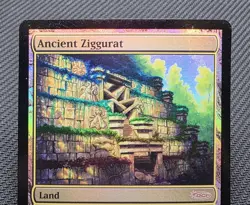MTG FOIL Ancient Ziggurat- DAMAGED -FNM Promo Magic the Gathering Card # 003 - Image 3