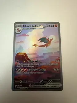 Pokemon TCG Charzard EX Sir Scarlet & Violet 151 Card 199/165 NM English- Custom - Image 1