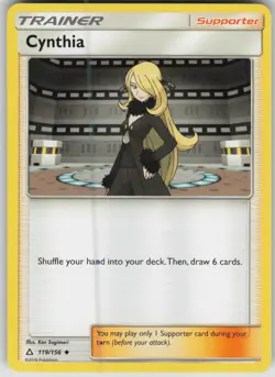 Pokemon TCG Cynthia Uncommon SM - Ultra Prism 119/156 - Image 1