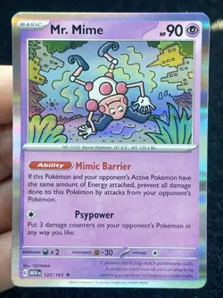Mr. Mime 122/165 Holo- MP - Pokemon TCG Card - Image 1