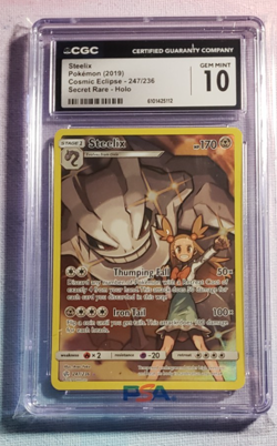 2019 Pokemon Steelix Character Rare Cosmic Eclipse 247/236 CGC GEM MINT 10 (D) - Image 1