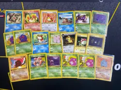 Pokemon 19 Card Lot 1st Edition WOTC VINTAGE JG/FOSSIL/ROCKET/NEO LP - Image 1