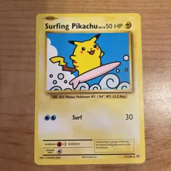 Pokemon TCG Surfing Pikachu XY Evolutions Card 111/108 Secret Rare - LP - Image 1