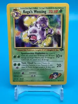 Koga's Weezing Pokemon Card - Gym Challenge Set #50 Vintage Near Mint TCG - Image 1