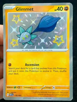 Glimmet 179/091 - Baby Shiny Rare - LP - NM - Pokemon TCG Card - Image 1