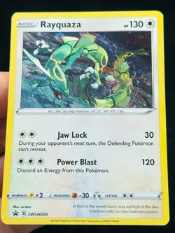 Rayquaza SWSH029 Cosmo Holo Promo - LP - NM - Pokemon TCG Card - Image 1