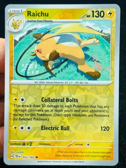 Raichu 052/162 Reverse holo - LP - NM - Pokemon TCG Card - Image 1