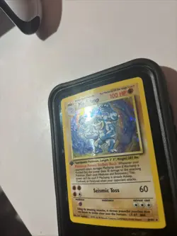 1999 POKEMON BASE SET 1ST EDITION #8 MACHAMP-HOLO Heavy Play - Image 3