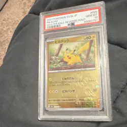 Pokemon Pikachu 025/165 Sv2a: Card 151 Master Ball Reverse Holo PSA 10 Japanese - Image 1