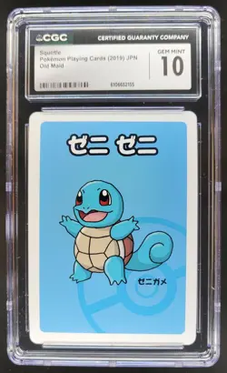 2019 POKEMON PLAYING CARDS JAPANESE SQUIRTLE OLD MAID CGC 10 RC7 - Image 1
