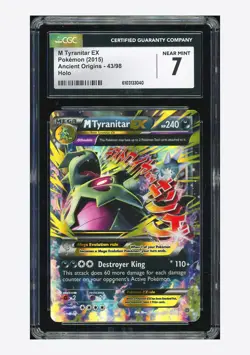 Pokemon CGC 7 M Tyranitar EX Holo 2015 43/98 Ancient Origins English #2 - Image 1