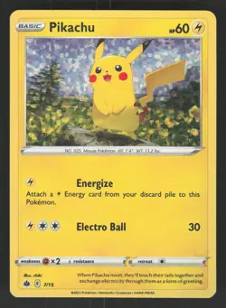 Pikachu 7/15 Pokemon TCG McDonald's Promos 2022 LP - Image 1
