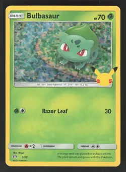 Bulbasaur 1/25 Pokemon TCG McDonald's 25th Anniversary NM - Image 1