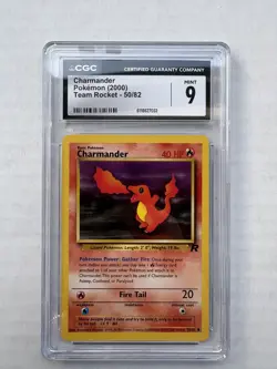 Charmander Team Rocket 50/82 CGC 9 Mint | WOTC 2000 | Vintage Pokemon Card - Image 1