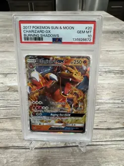 2017 POKEMON SUN & MOON BURNING SHADOWS #20 CHARIZARD GX PSA 10 - Image 1