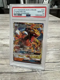 2017 POKEMON SUN & MOON BURNING SHADOWS #20 CHARIZARD GX PSA 10 - Image 2