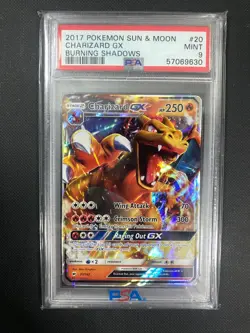 Pokemon Sun & Moon Burning Shadows 2017 Charizard GX #20/147 PSA 9 - Image 1