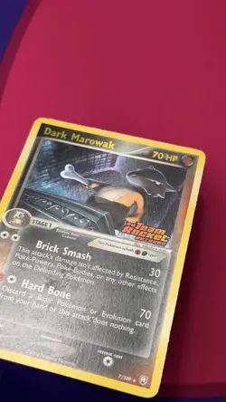 Dark Marowak Reverse Holo 7/109 Ex Team Rocket Returns Pokemon Card Stamped - Image 4