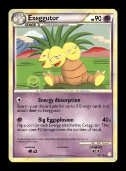 Exeggutor 18/123 Non Holo Rare HeartGold SoulSilver MP Pokemon - Image 1