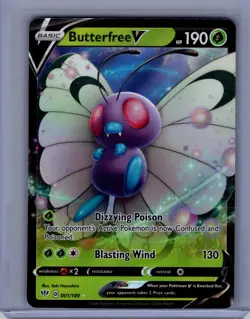 Pokemon SWSH03: Darkness Ablaze #001/189 Butterfree V Near Mint or Better - Image 1