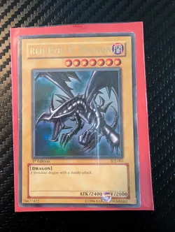 Red-Eyes Black Dragon SDJ-001 Yugioh NM 1st edition - Image 1