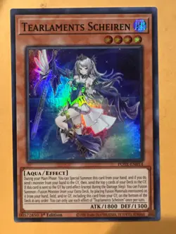 Tearlaments Scheiren - POTE-EN014 Super Rare 1st ed NM Yugioh Card - Image 1