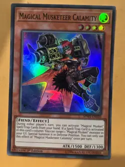Yugioh Magical Musketeer Calamity SPWA-EN020 Super Rare 1st Ed NM - Image 1