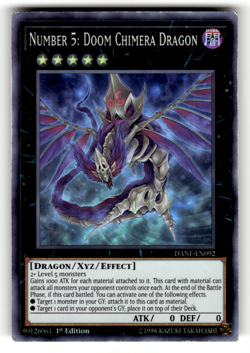 Number 5: Doom Chimera Dragon DANE-EN092 Super Rare Dark Neostorm LP - Image 1