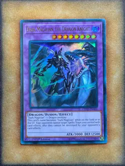 Yugioh Dark Magician the Dragon Knight LEDD-ENA00 Ultra Rare 1st Ed NM - Image 1